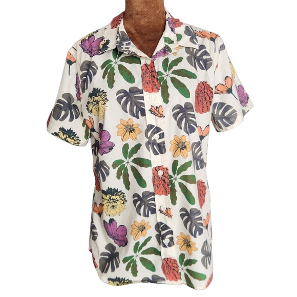 Wildfang Tops - Wildfang Button Up Floral Shirt Women's Small Short Sleeve Cotton Colorful